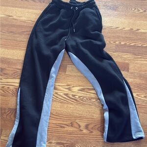 Black flared sweatpants